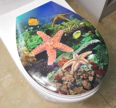 Duroplast Printed Toilet Seat /OEM Printing HD Plastic Toliet Seat for Hotel /Home